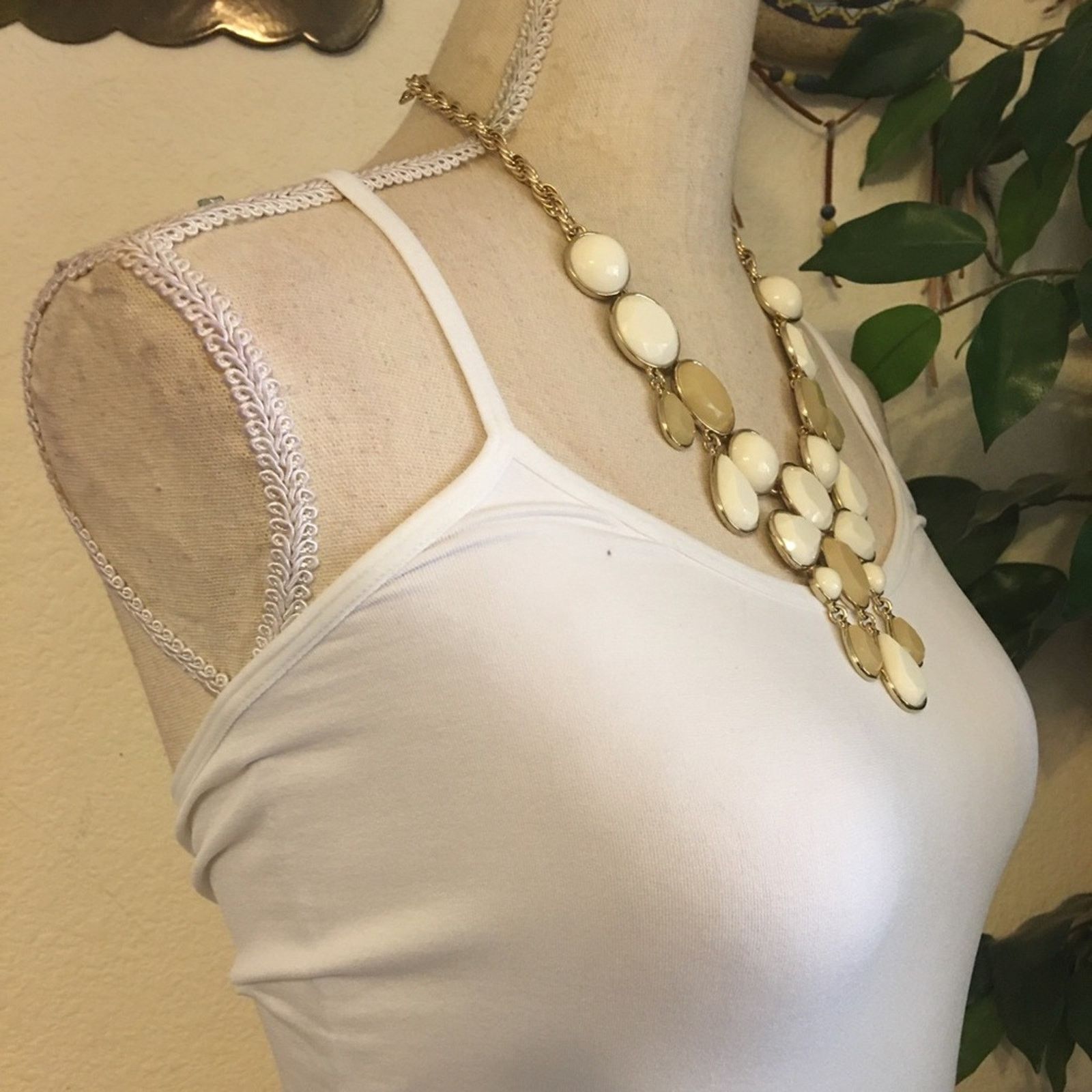 Banana Republic Banana Republic faceted glass gold rope necklace Size ONE SIZE - 2 Thumbnail