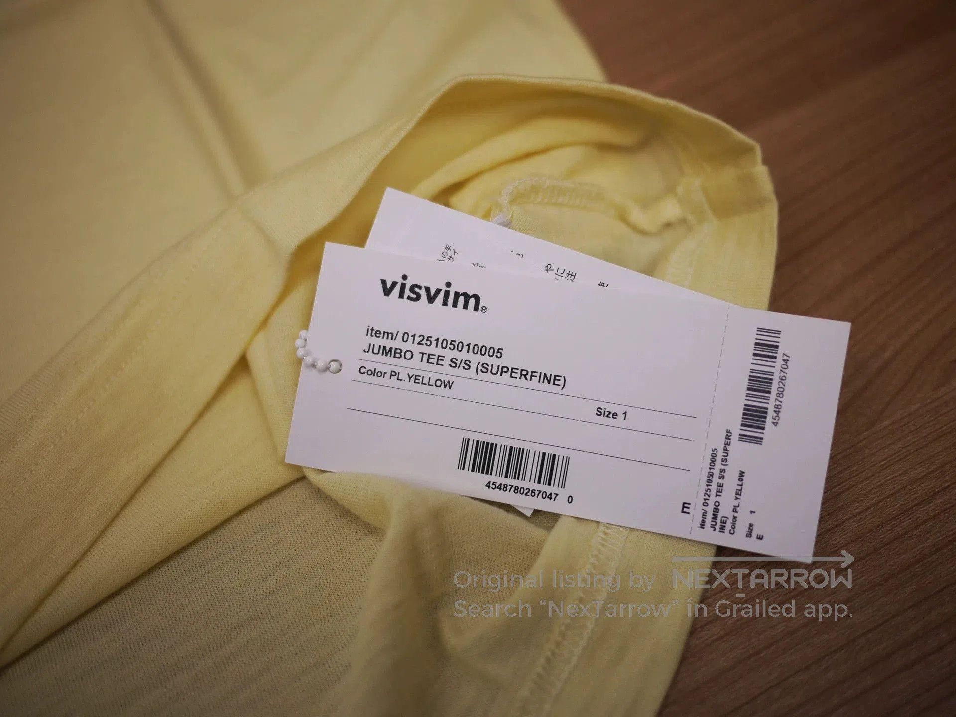 Visvim Yellow Short Sleeve T-Shirt with Chest Pocket. Size US S / EU 44-46 / 1 - 3 Thumbnail