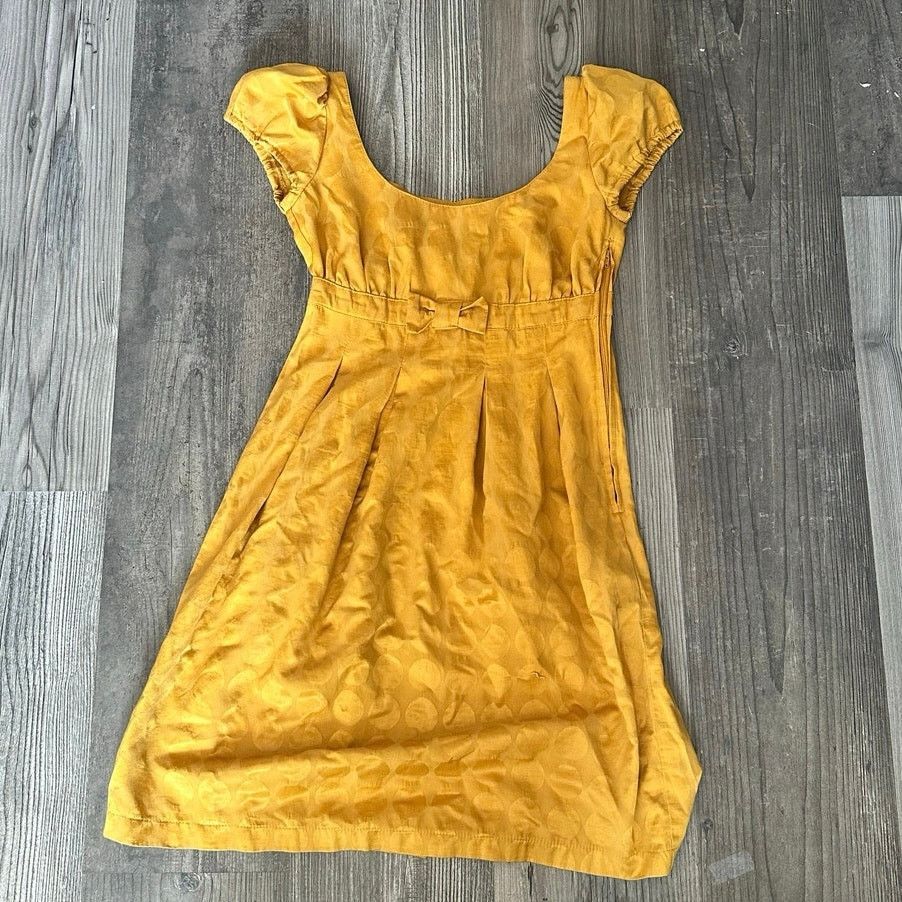 H&M divided h&m yellow mustard polka dot baby doll dress Size XS / US 0-2 / IT 36-38 - 1 Thumbnail