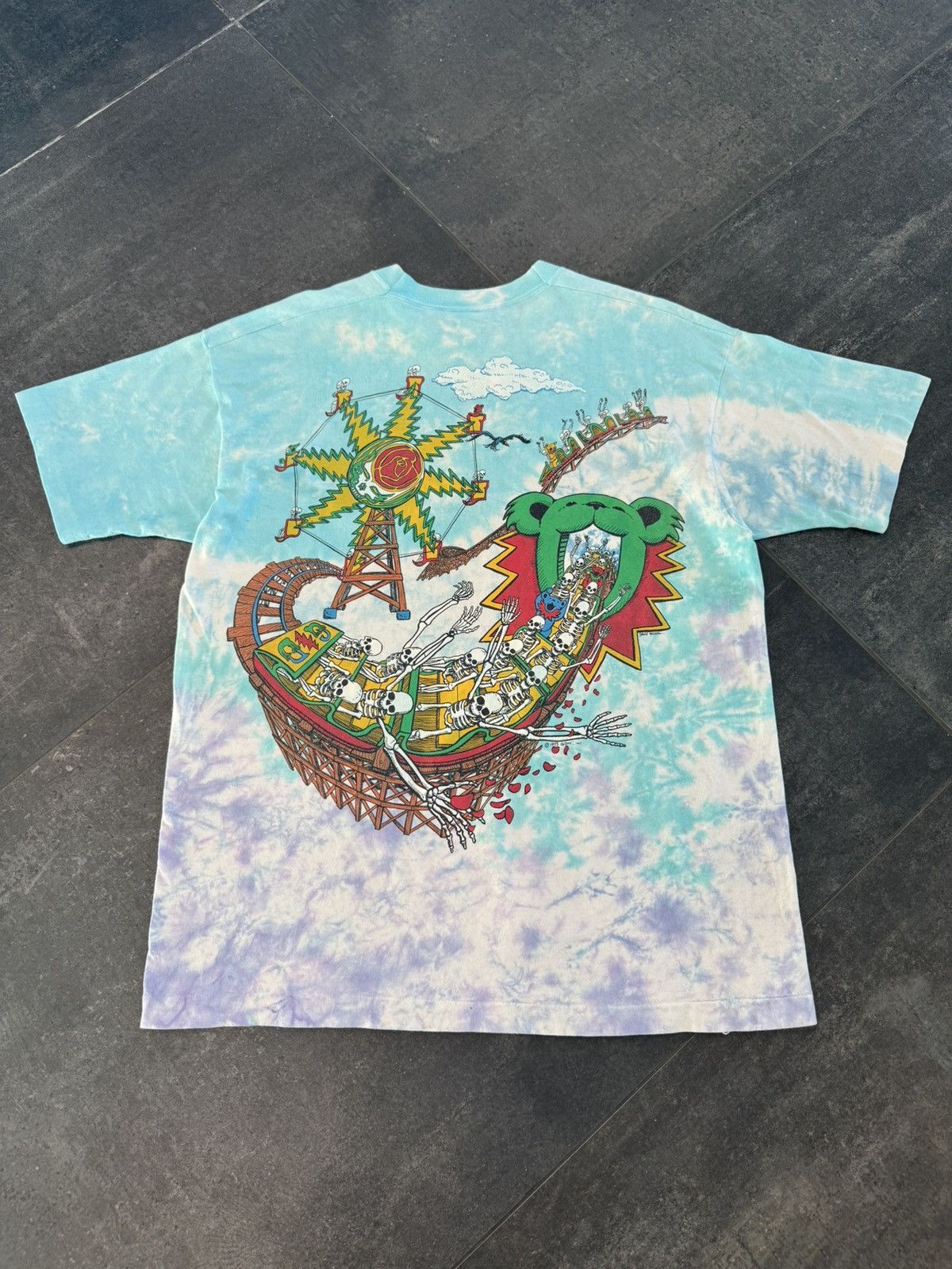 Grateful Dead Vintage 1993 Grateful Dead Liquid Blue Band Tee T Shirt Size US XL / EU 56 / 4 - 2 Thumbnail