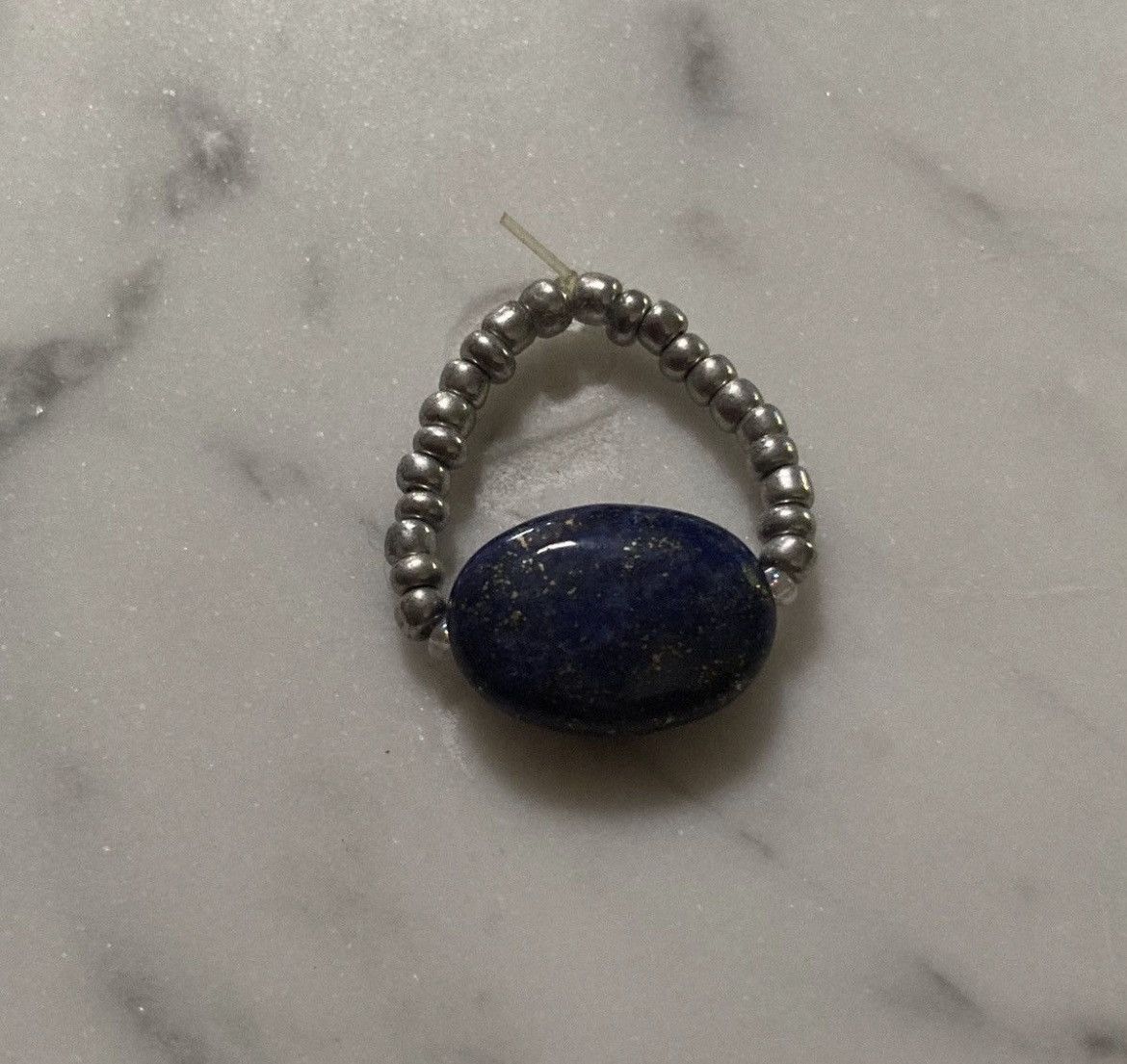 Other SALE Lapis lazuli beaded ring Size ONE SIZE - 1 Thumbnail