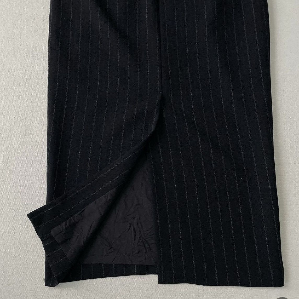 Japanese Brand × Yohji Yamamoto 1980s Workshop By Yohji Yamomato Wool Stripes Skirt Size 28" / US 6 / IT 42 - 5 Thumbnail
