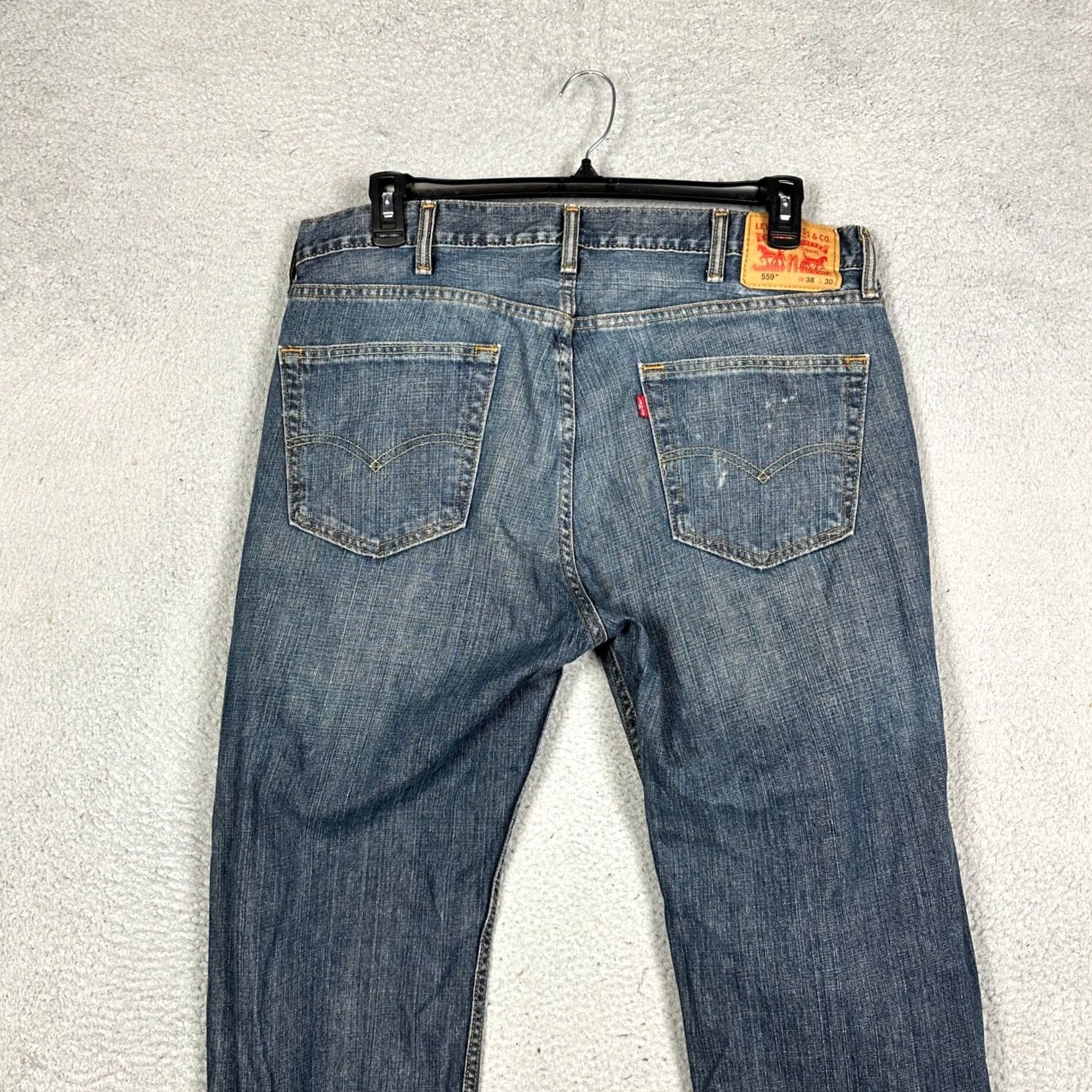 Levi's Levi'S 559 Relaxed Straight Jeans Mens 38x30 Blue Denim Medium Wash 00559-2765 - Classic Levi’S Size US 38 / EU 54 - 4 Thumbnail