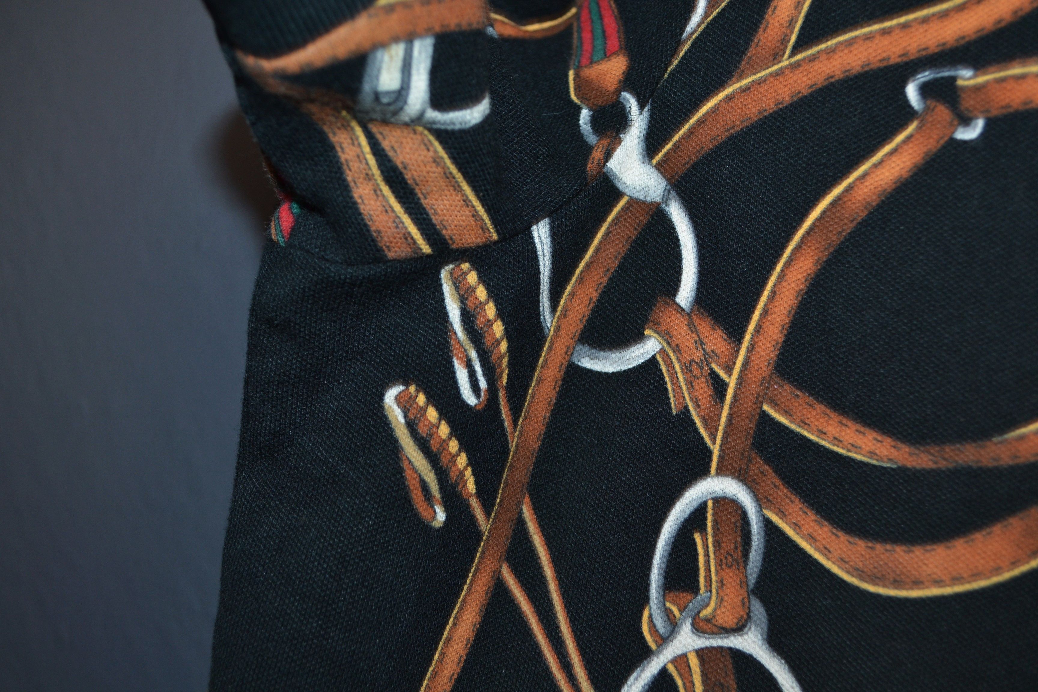 Ralph Lauren Ralph Lauren Black Equestrian Bridle Print Polo Shirt L Size L / US 10 / IT 46 - 7 Thumbnail