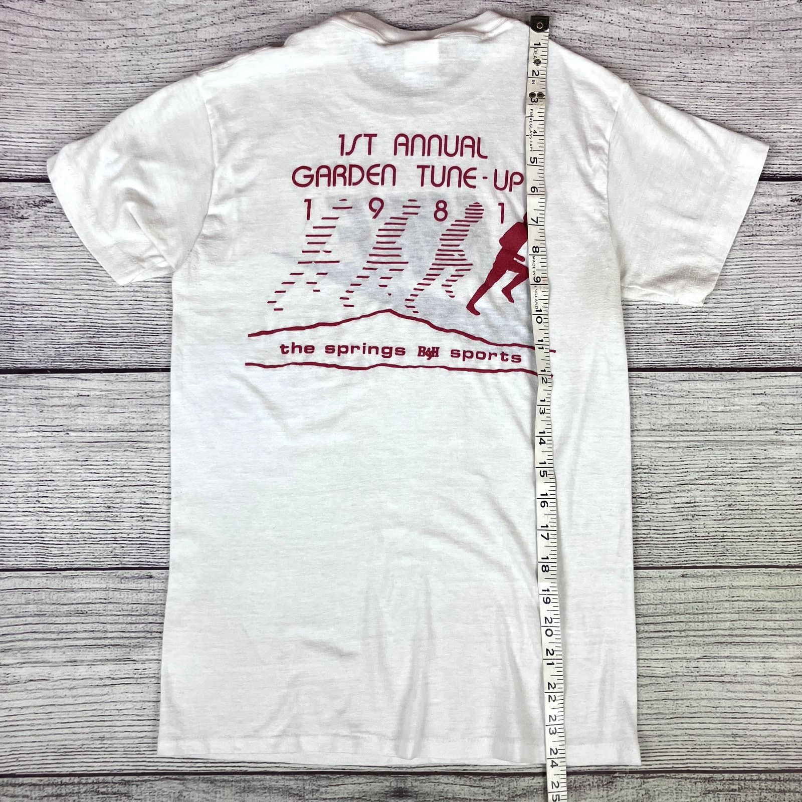 Nike × Vintage Vintage 1981 Nike Garden Tune Up Marathon T-shirt Size US S / EU 44-46 / 1 - 8 Thumbnail