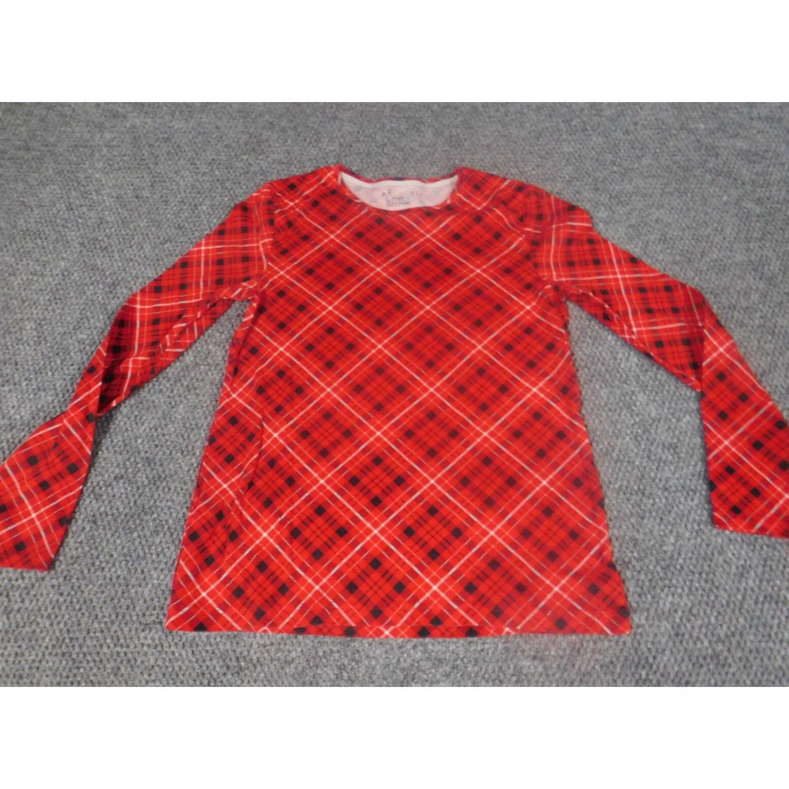 Croft & Barrow Croft & Barrow Blouse Womens Small Red Plaid Crew Neck Casual Shirt Top Size S / US 4 / IT 40 - 2 Thumbnail
