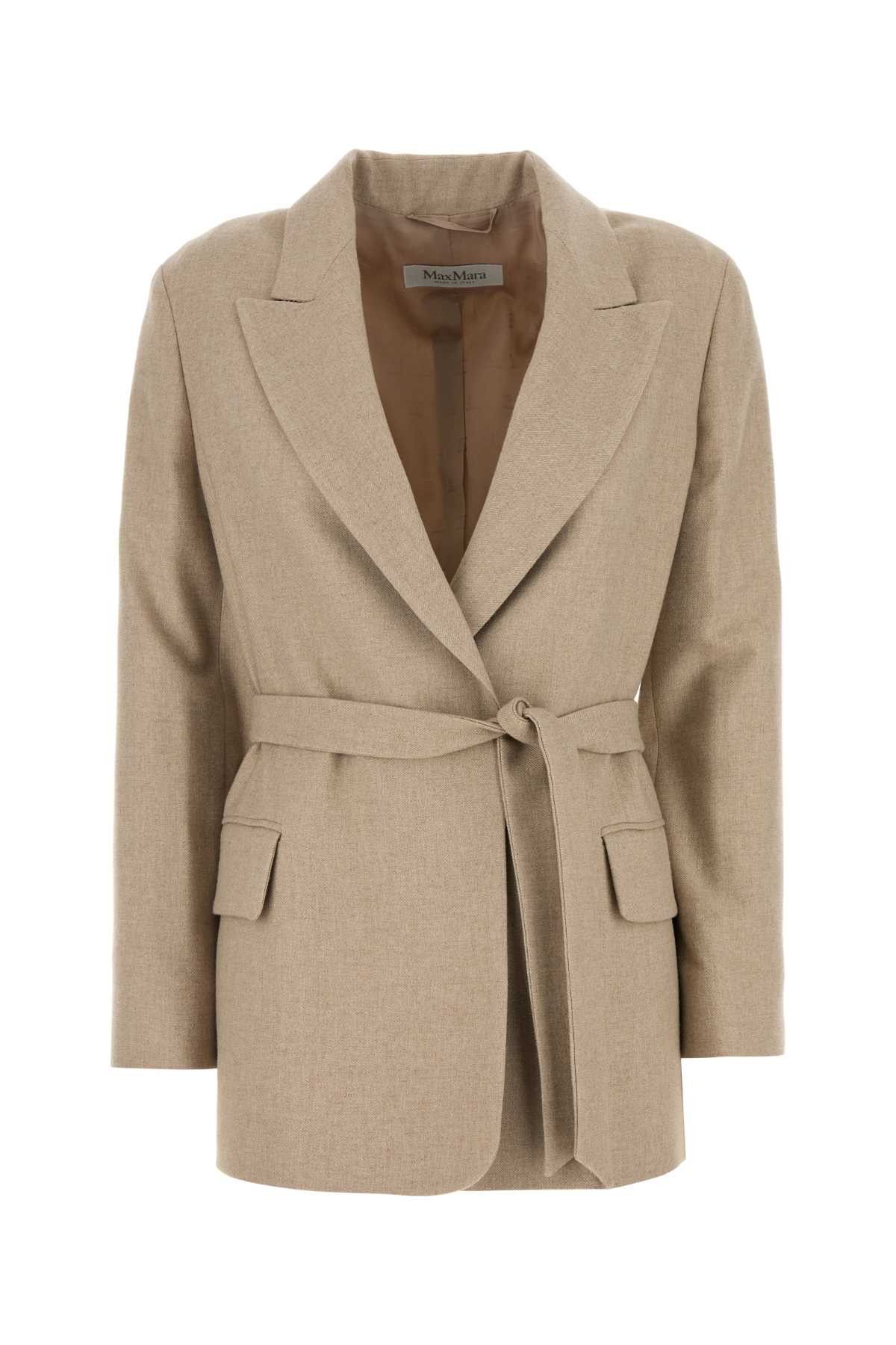 Max Mara Cappuccino Wool Blend Randers Blazer Size M / US 6-8 / IT 42-44 - 1 Thumbnail