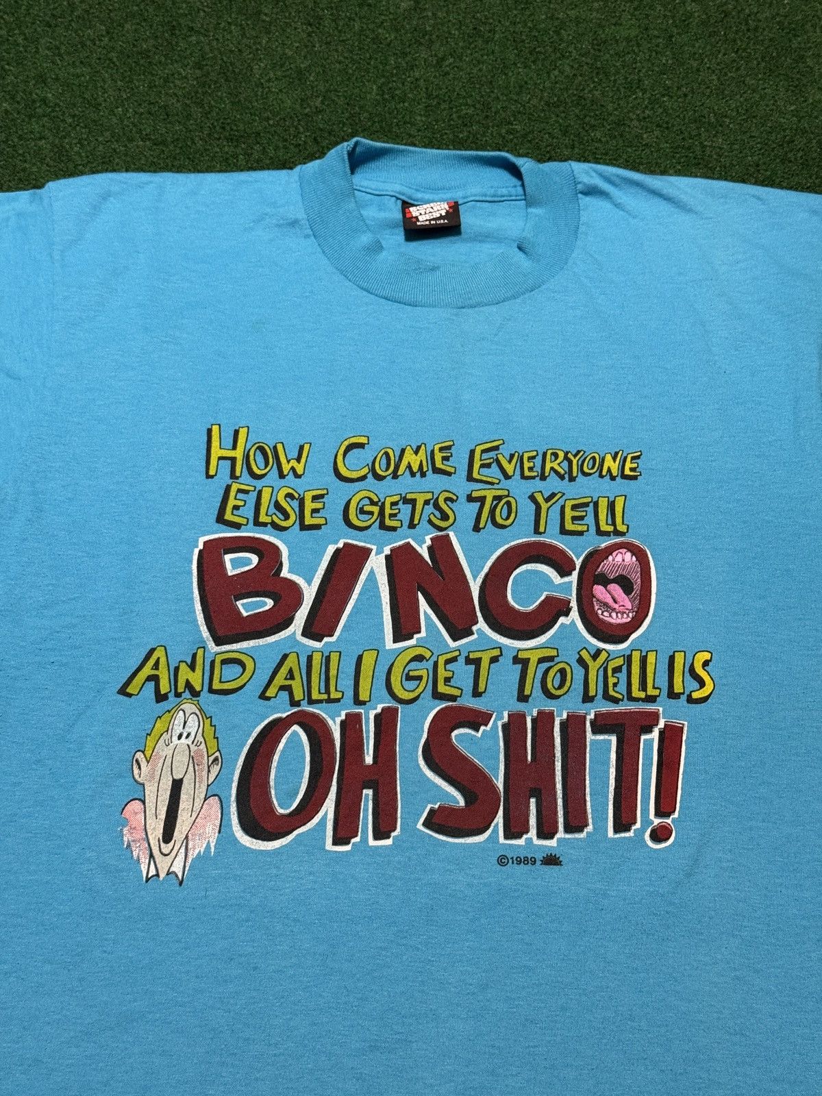 Vintage Vintage 80s Bingo Funny M/L Graphic 50/50 Thin T Shirt Size US L / EU 52-54 / 3 - 2 Thumbnail