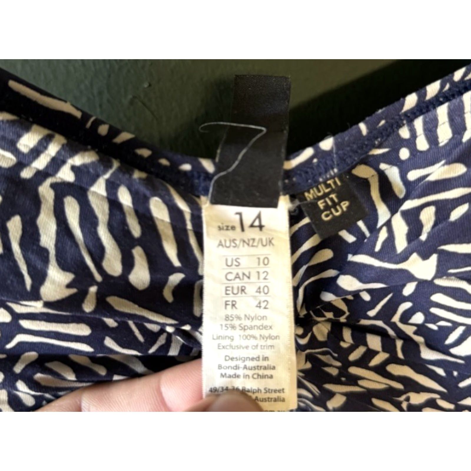 Vintage Bond Eye Australia Womens One Piece Blue Sleeveless Size 10 Size ONE SIZE - 4 Thumbnail
