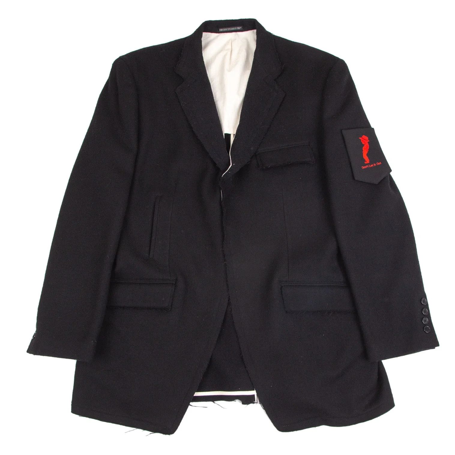 Yohji Yamamoto Yohji Yamamoto Little Boy Patch Cut Jacket Size US XL / EU 56 / 4 - 1 Thumbnail