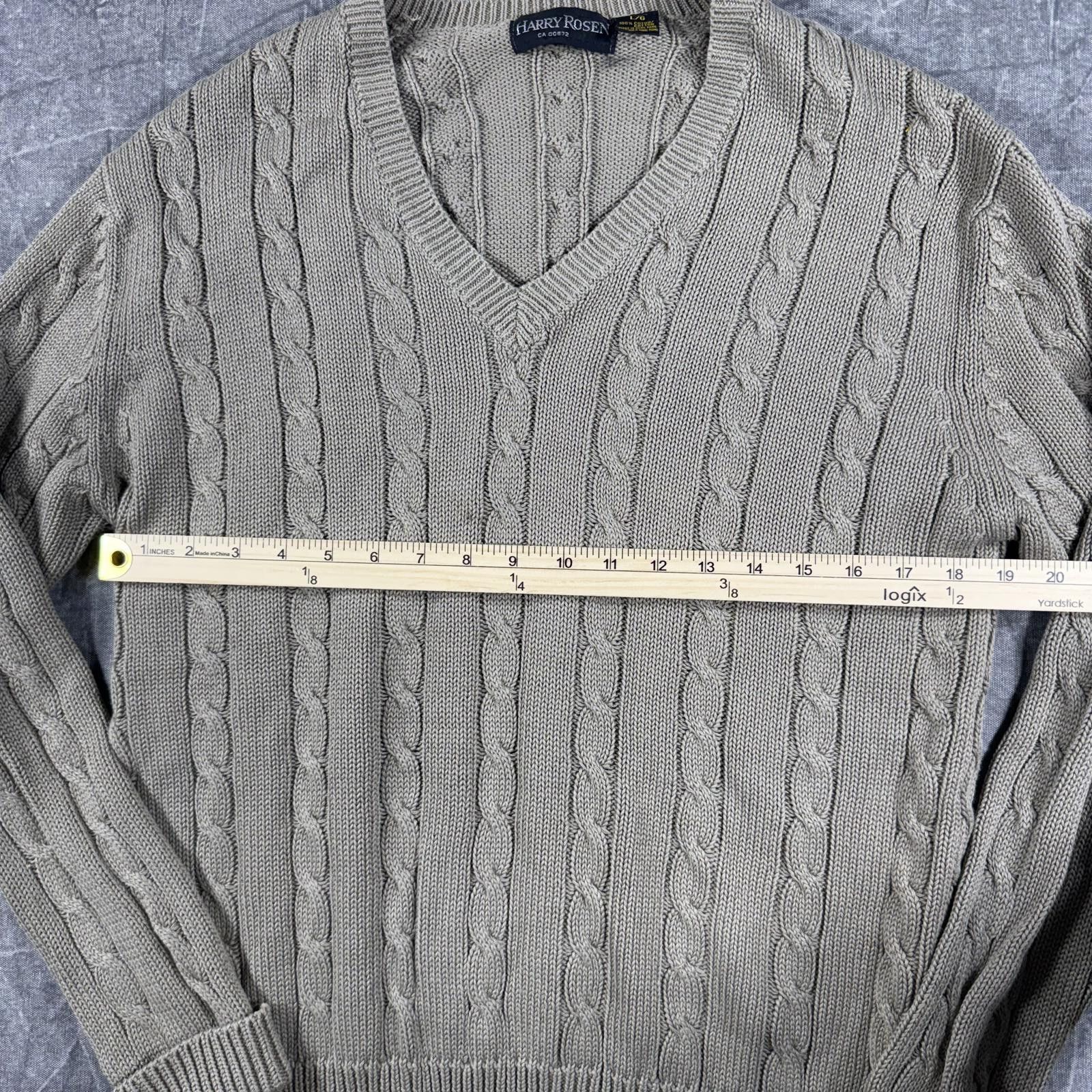 Harry Rosen Harry Rosen Sweater Men's L Brown V-Neck Cotton Knit Size US L / EU 52-54 / 3 - 4 Thumbnail