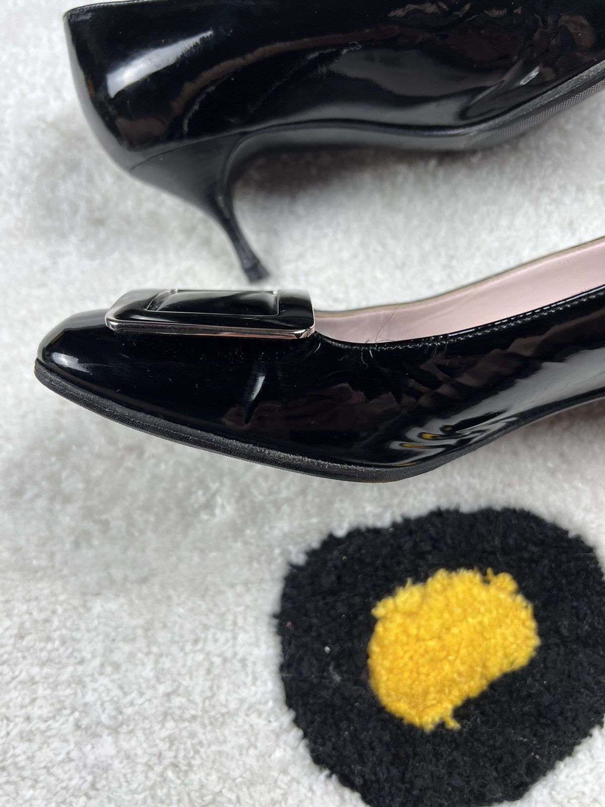 Celine Vintage Celine Luxury Italy Leather Black Pumps Y2K Heels Size US 6 / IT 36 - 7 Thumbnail