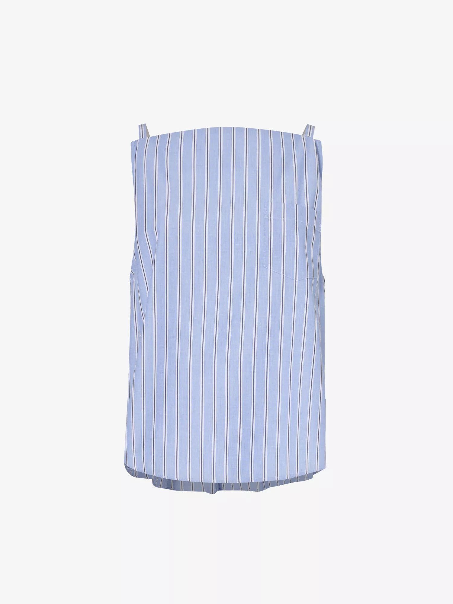 Sacai o1s22i1n0924 Striped Sleeveless Top in Light Blue Size M / US 6-8 / IT 42-44 - 1 Thumbnail