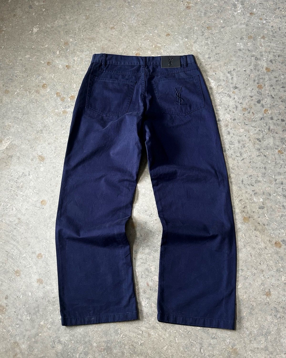 30x30 YSL Jeans Navy Denim YSL Pants Casual Old Money