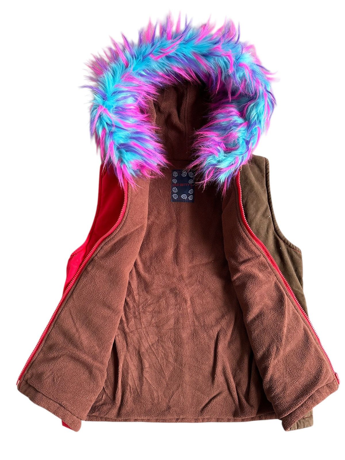 Le Grande Bleu (L.G.B.) OLD BETTY’S COLOUR BLOCK VEST FUR ZIP HOODIE IFSIX LGB STYLE Size US M / EU 48-50 / 2 - 5 Thumbnail