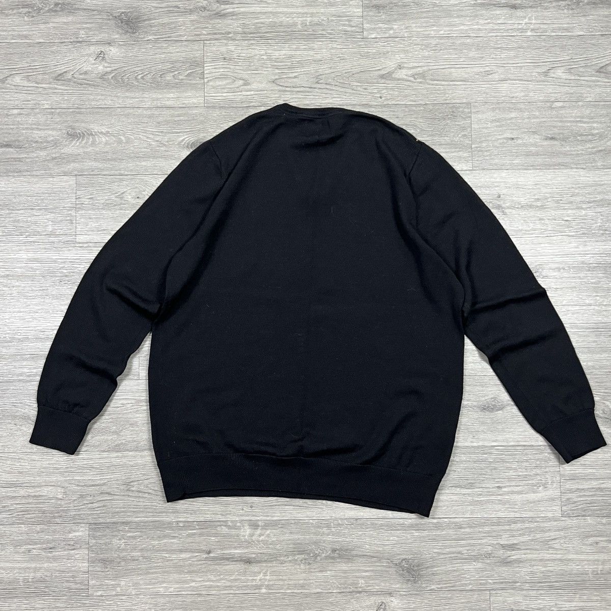 Fred Perry Fred Perry Merino Wool V-Neck Sweater Black Grey Gold Logo Size US XL / EU 56 / 4 - 5 Thumbnail