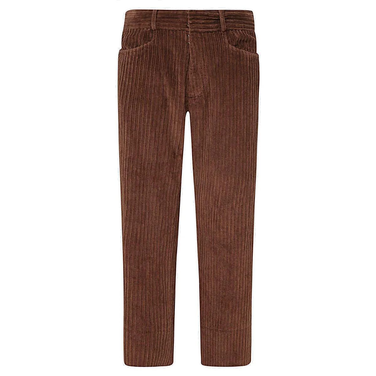 image of Maison Margiela O1W1Db10324 Pants In Brown, Men's