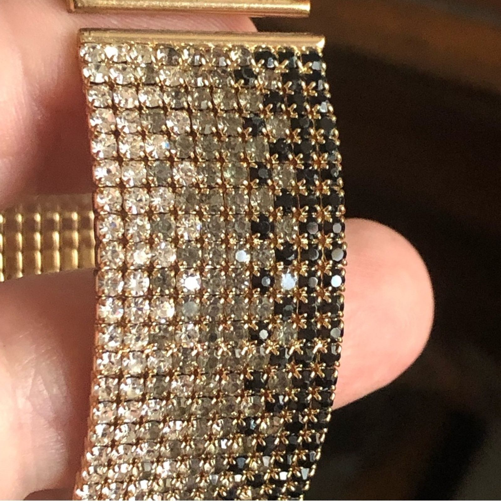 Jewelry Ombré rhinestone crystal cuff bracelet Size ONE SIZE - 4 Thumbnail