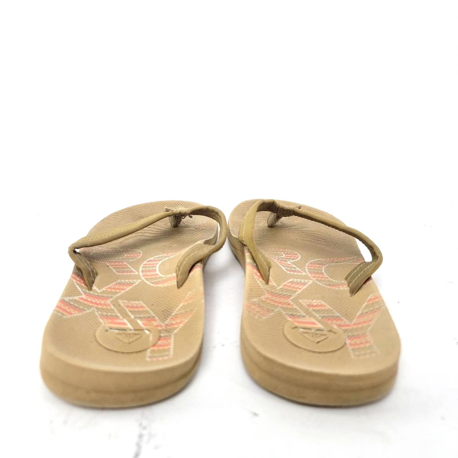 Designer Roxy Sand Tan Flip Flop Sandals - 6 Size US 6 / IT 36 - 7 Thumbnail