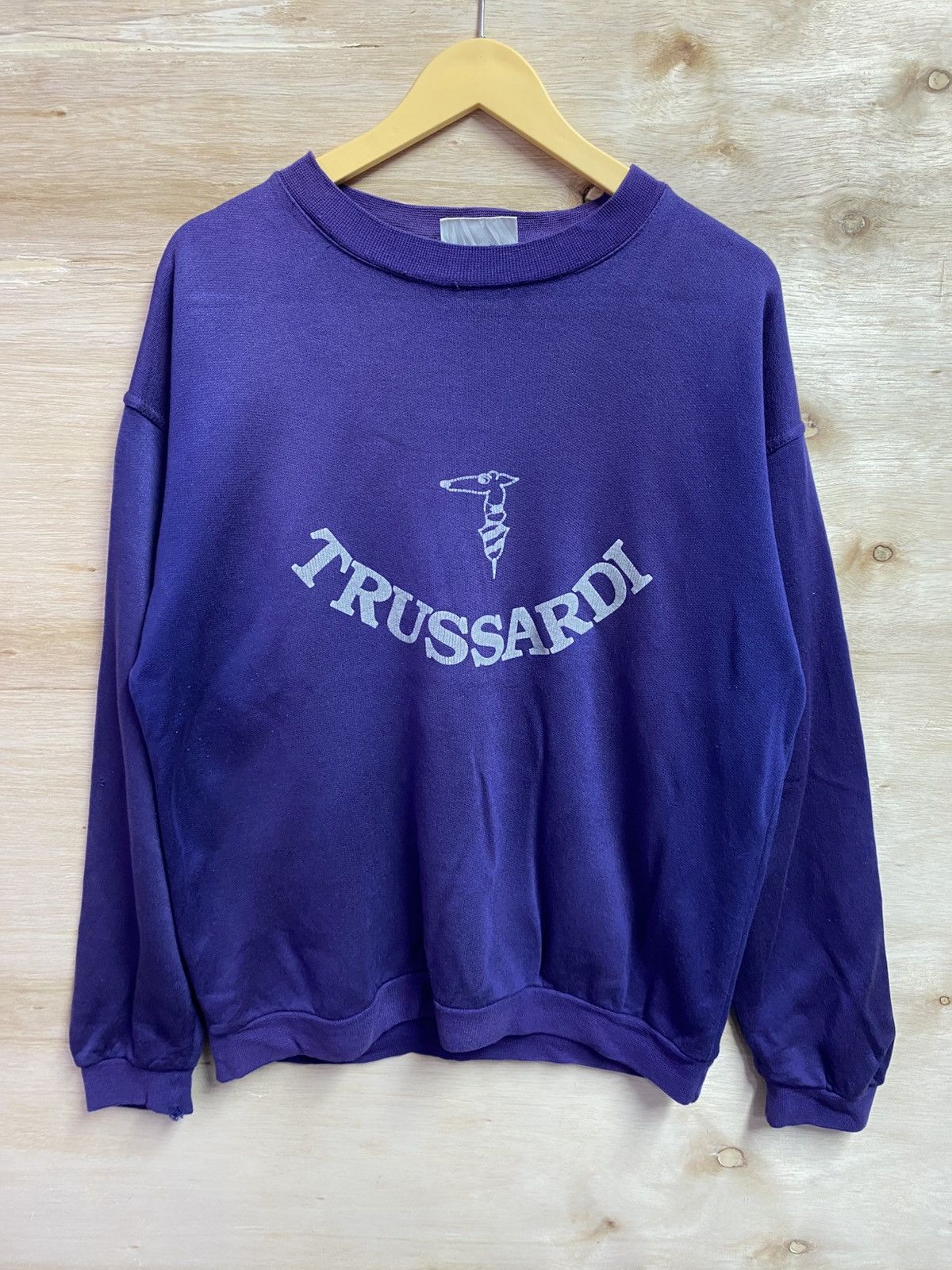 Trussardi vintage Trussardi Jeans big logo embroidery sweatshirt. Size US XL / EU 56 / 4 - 1 Thumbnail
