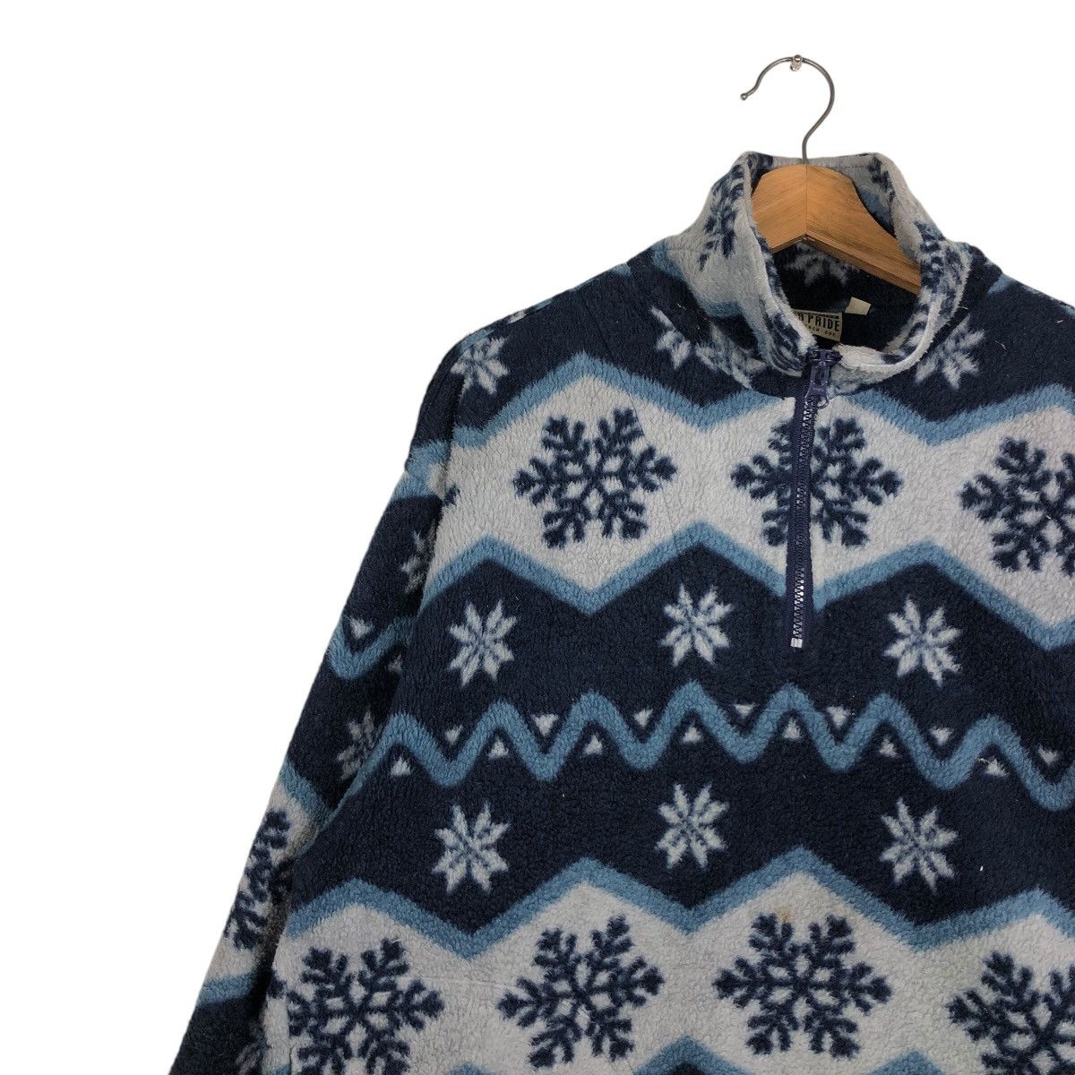 Japanese Brand 📌Vintage Half Zipper Fleece Jacket Native Navajo Our Pride Size US M / EU 48-50 / 2 - 8 Thumbnail