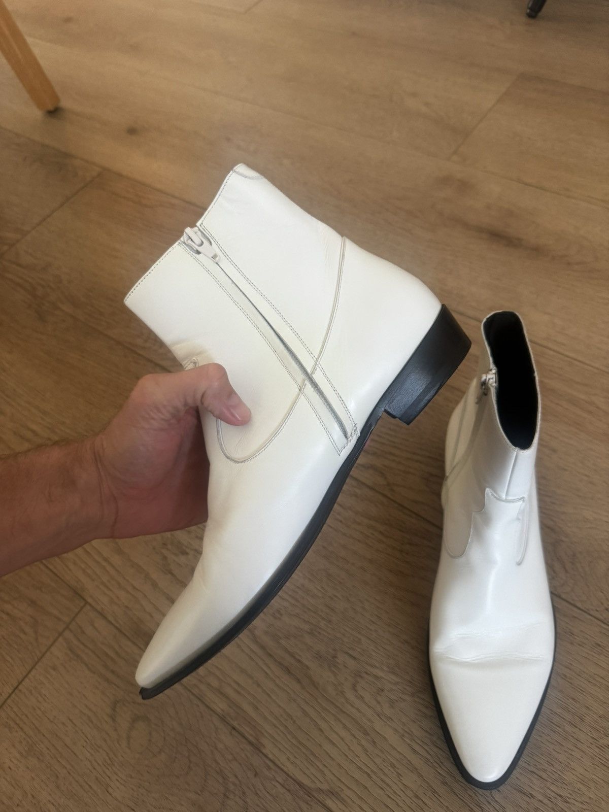 Celine White Western Jacno Size US 8 / EU 41 - 4 Thumbnail