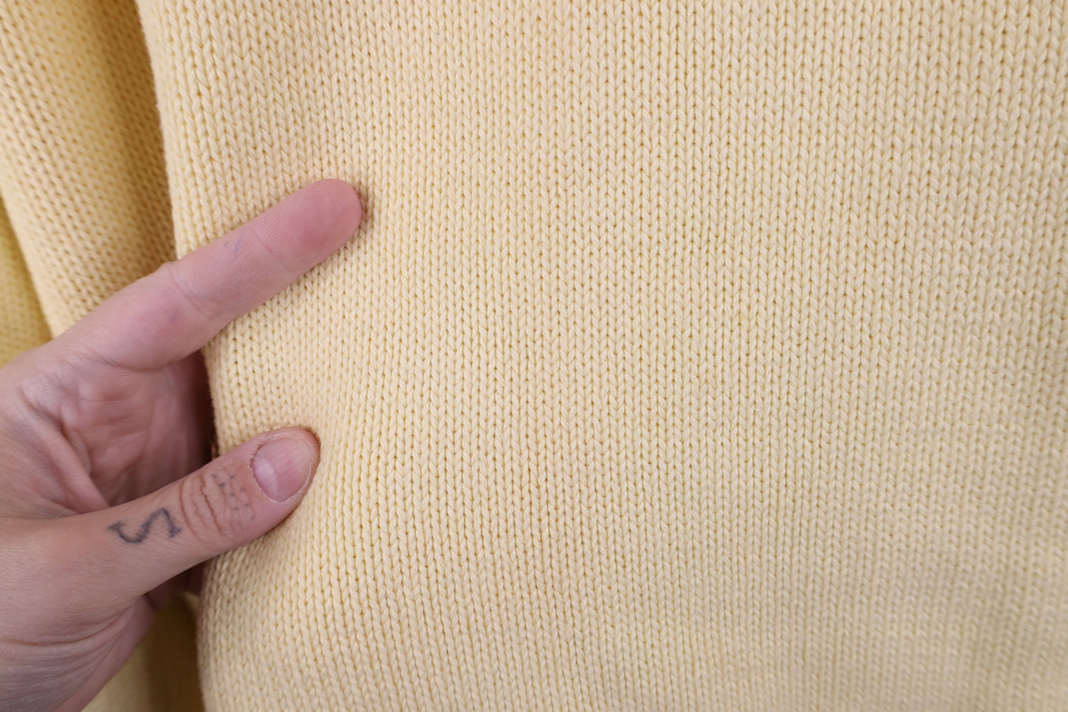 Lands' End Vintage 90s Lands End Knit Crewneck Sweater Yellow USA Size US L / EU 52-54 / 3 - 5 Thumbnail