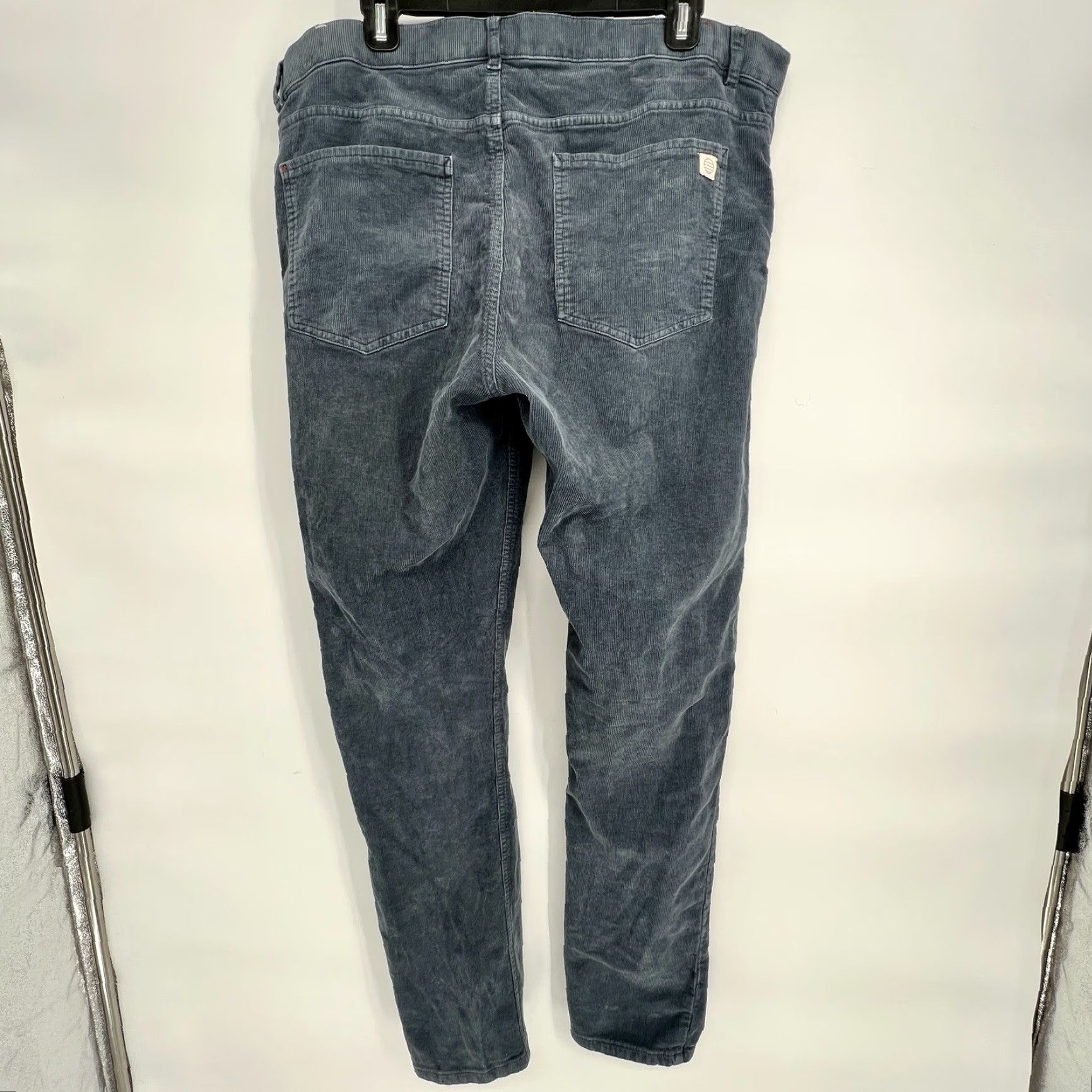 Marine Layer Marine Layer Slim Straight Pants Mens 36 x 32 Corduroy Blue Size US 36 / EU 52 - 3 Thumbnail
