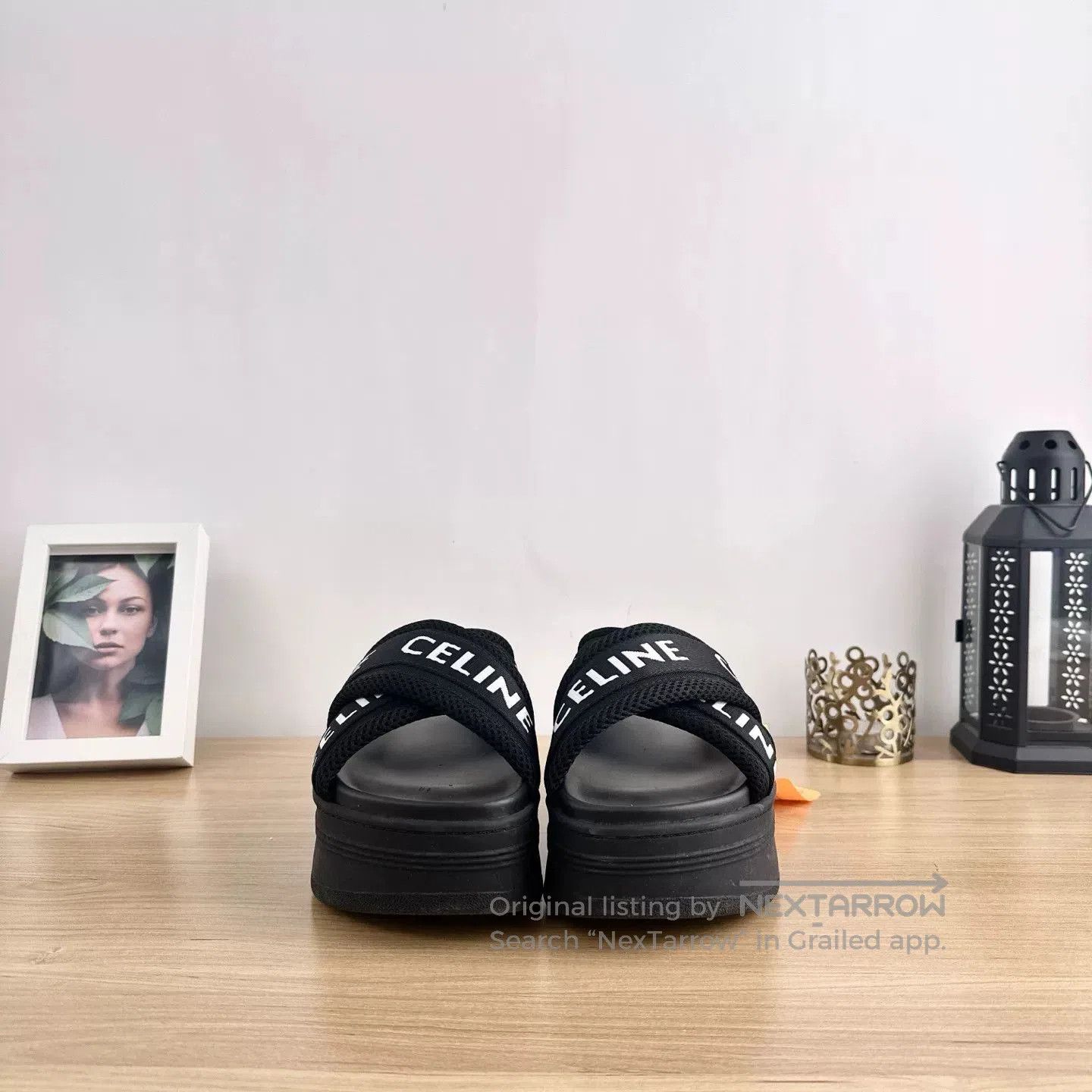 Celine Celine Triomphe Black Platform Slides. Size US 5 / IT 35 - 2 Thumbnail
