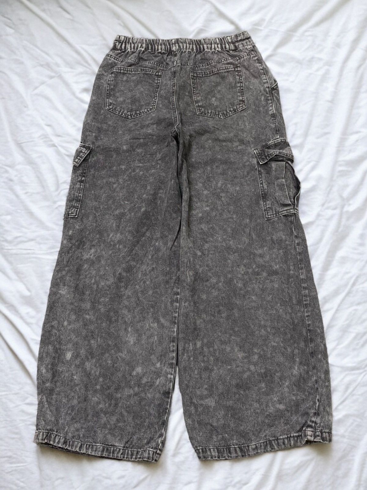 JNCO Works Cargo Baggy Distressed Denim Pants (AD8) Size US 29 - 5 Thumbnail