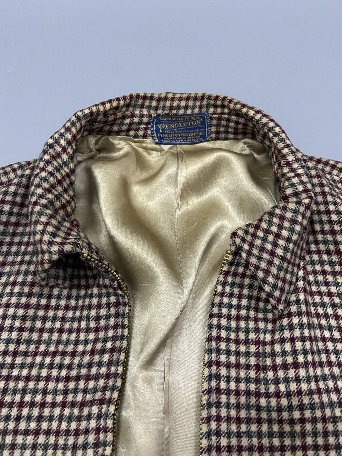 Pendleton Vintage 50's Pendleton wool houndstooth zippered jacket. Size US M / EU 48-50 / 2 - 10 Thumbnail