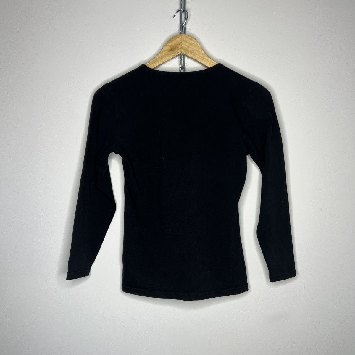 Designer × Gucci × Vintage Vintage Gucci Bamboo Longsleeve Top Tshirt Blouse Black Logo Size S / US 4 / IT 40 - 8 Thumbnail