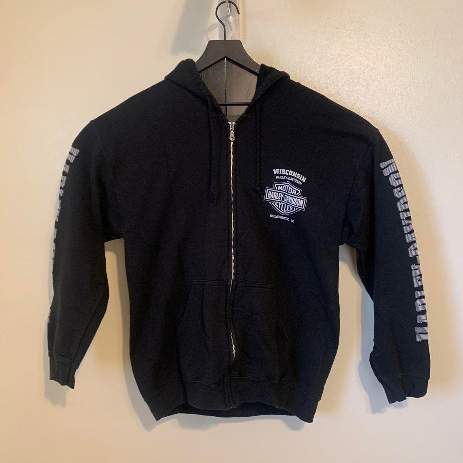 Harley Davidson Vintage Harley Davidson Skull & Eagle Hoodie Size US L / EU 52-54 / 3 - 4 Thumbnail