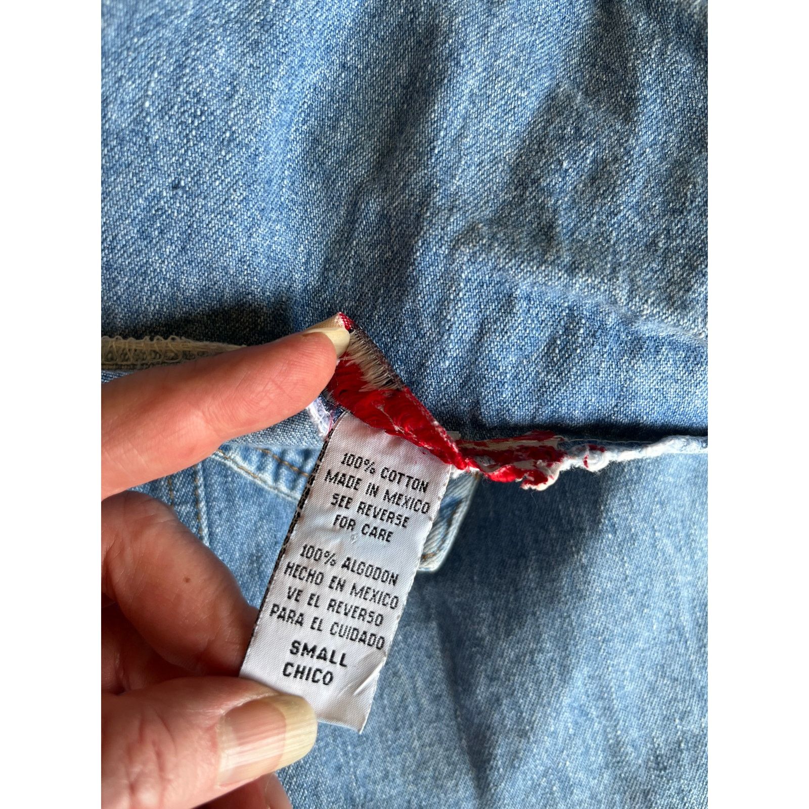 Faded Glory Vintage 1990s Faded Glory Denim Overall Jumper Mini Dress S Size S / US 4 / IT 40 - 5 Thumbnail