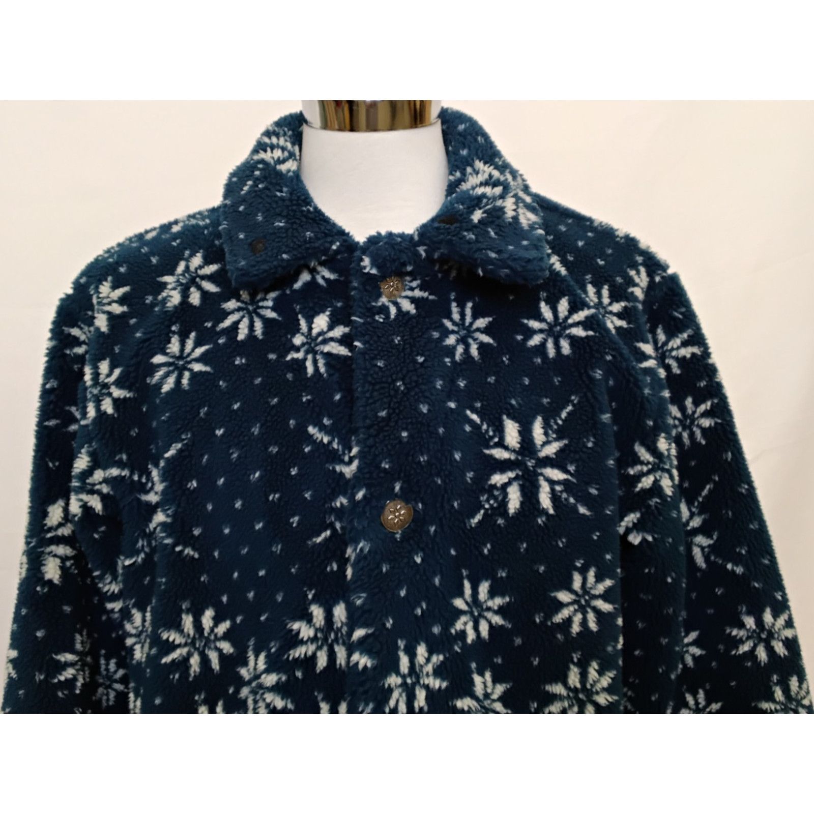 L.L. Bean L.L. Bean Deep Pile Coat Men's M Tall Blue Snowflake VTG 80s Size US M / EU 48-50 / 2 - 5 Thumbnail