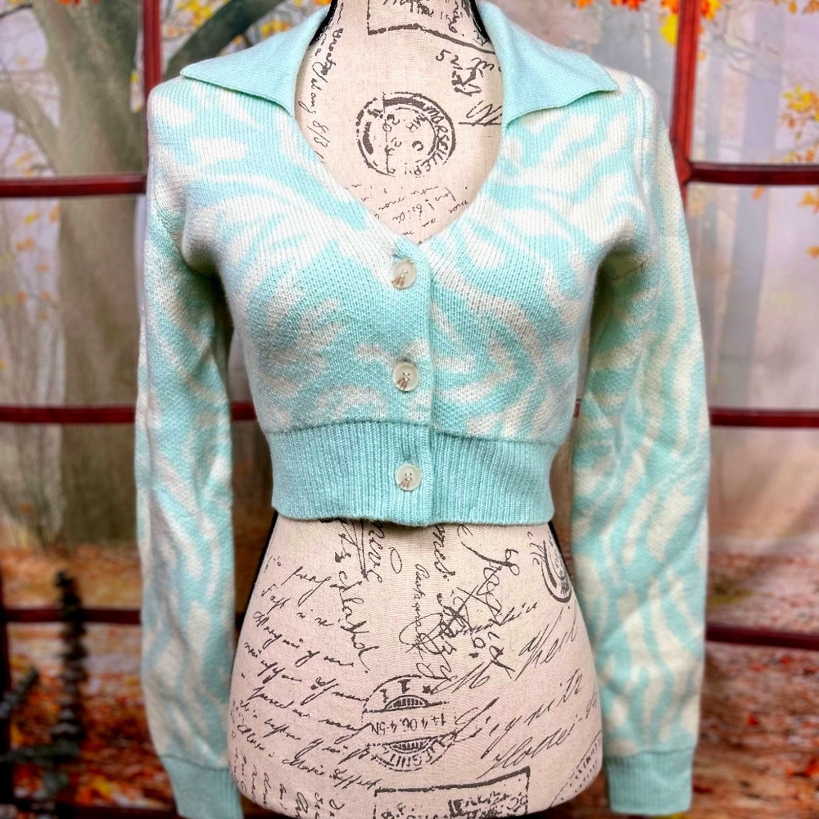 NAADAM Naadam Cashmino Marled Collared Cardigan Blue/White S Size S / US 4 / IT 40 - 3 Thumbnail