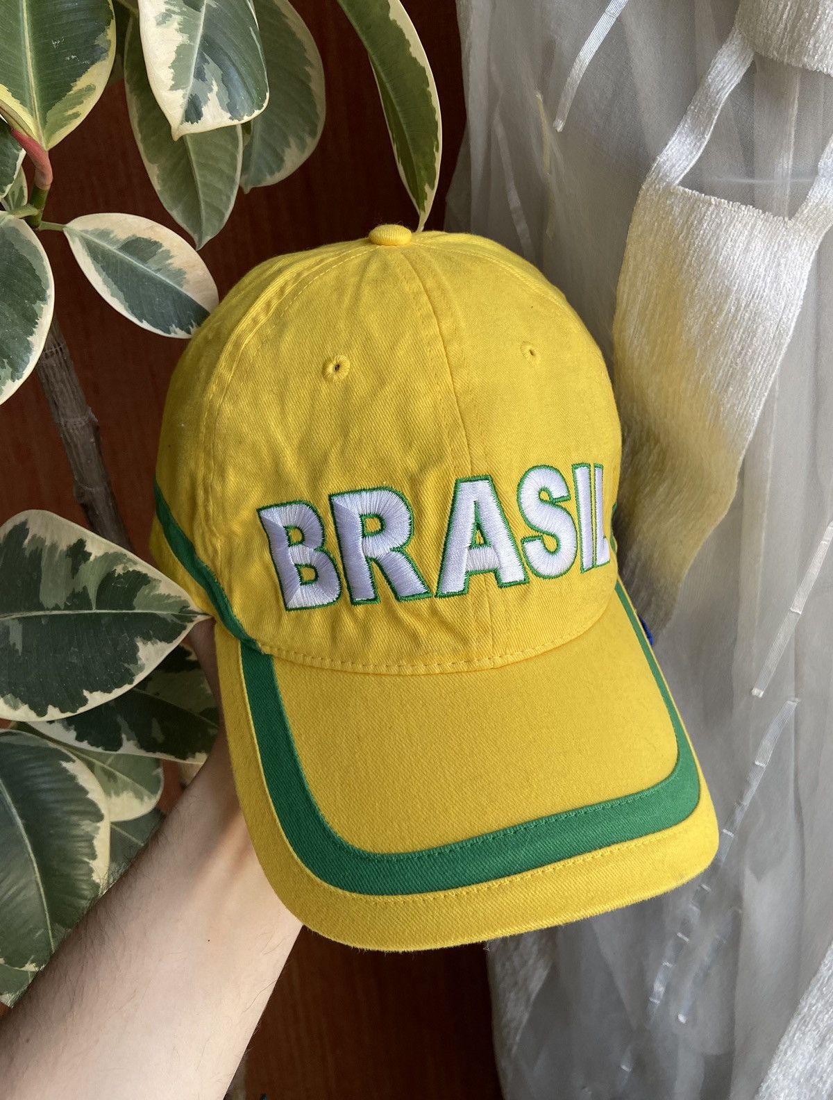 Vintage Brazil FIFA World Cup Soccer Cap Brasil Hat