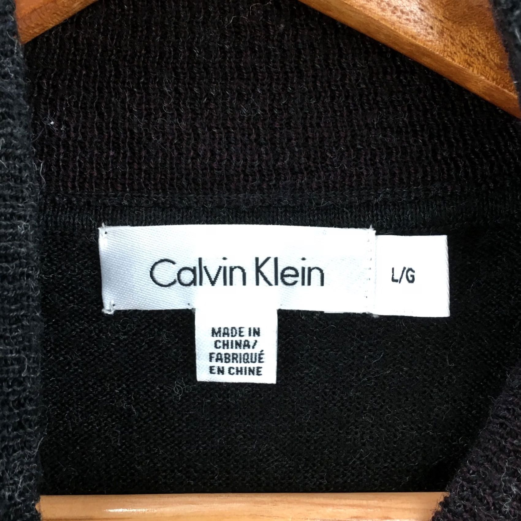 Calvin Klein Calvin Klein Quarter Zip Pullover Sweater Mens L Grey Burgendy Long Sleeve Knit Size US L / EU 52-54 / 3 - 6 Thumbnail