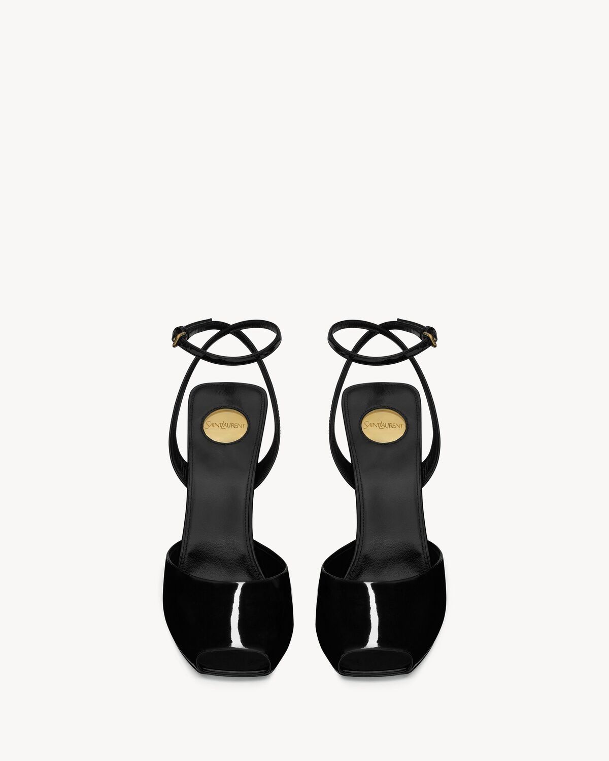Saint Laurent Paris oc11z1225 806039 La Scandales Wedges in Patent Leather Black Size US 7.5 / IT 37.5 - 3 Thumbnail