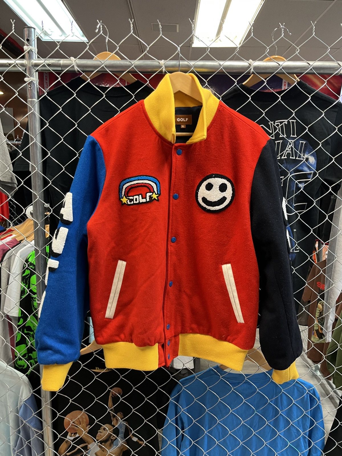 Golf Wang Golf Wang Primary Multicolor Varsity Jacket | Grailed