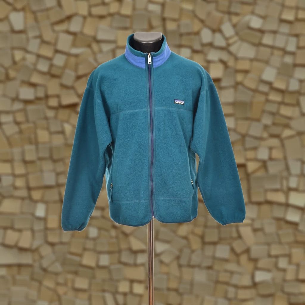 Patagonia Patagonia Jacket 90s PEF Vintage 1992 Full Zip Fleece Jacket Men M Teal 23082 100% Polyester Windbreaker Made in USA Size US M / EU 48-50 / 2 - 1 Thumbnail