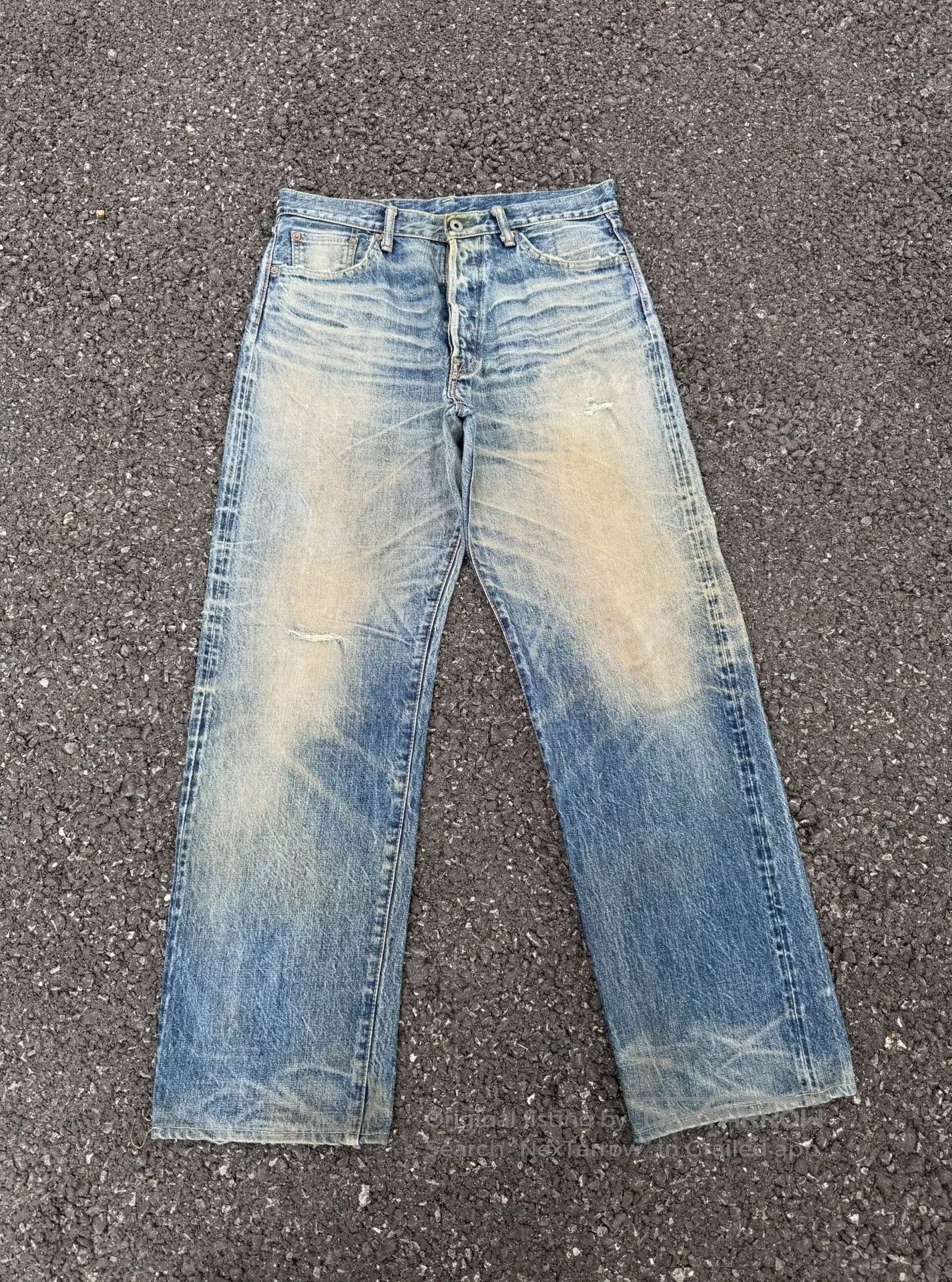 Vintage Vintage EIGHTG 00s Washed Blue Jeans. Size US 34 / EU 50 - 1 Thumbnail