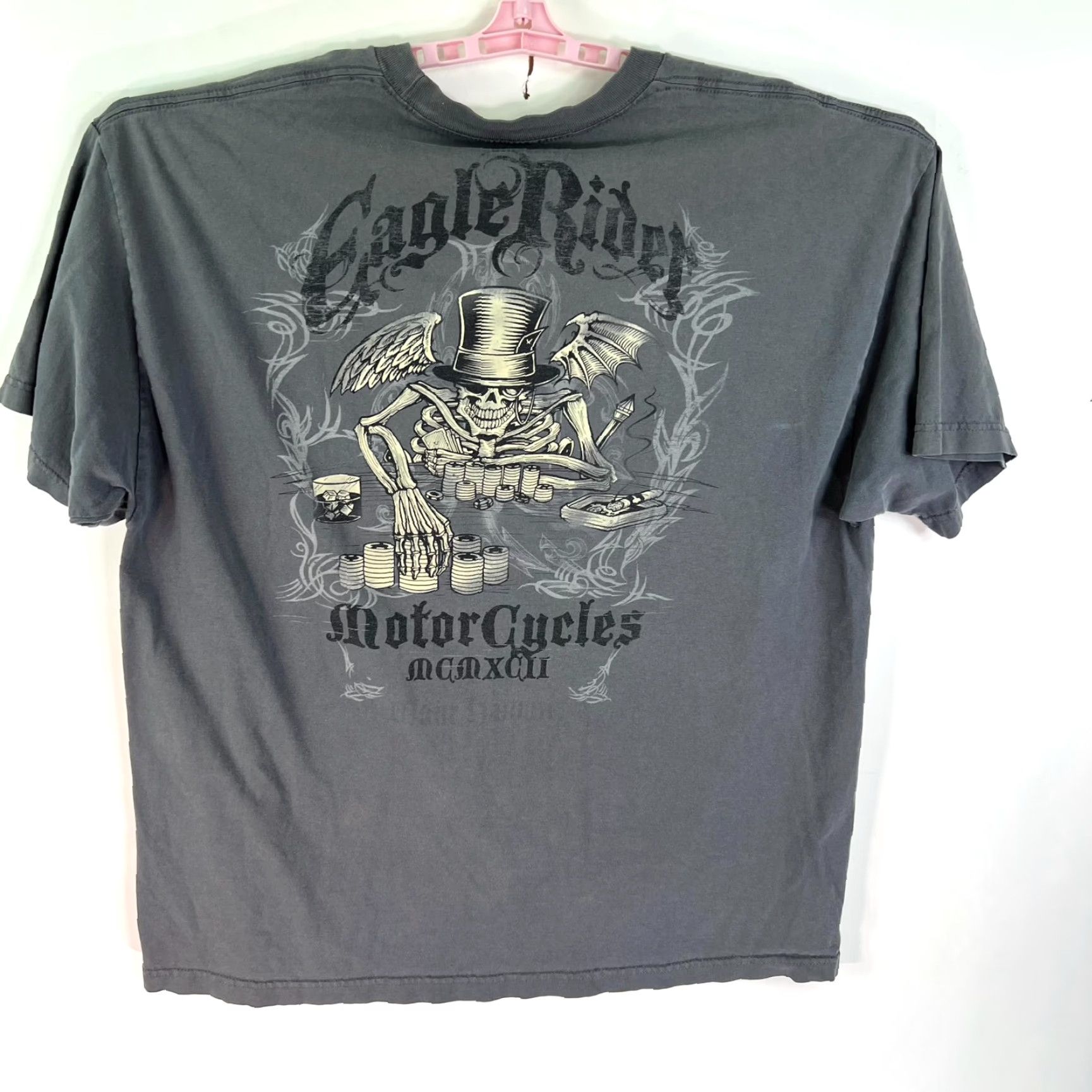 Vintage Eagle Rider T Shirt Mens XXL Gray Graphic Tee Eagle Rider Motorcycle Shirt XXL Mens Gray Graphic Tee Size US XXL / EU 58 / 5 - 2 Thumbnail
