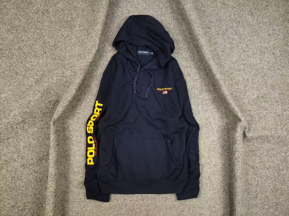 Polo Ralph Lauren Vintage 90's Polo Sport Ralph Lauren logo blue Hoodie Size US XL / EU 56 / 4 - 1 Thumbnail