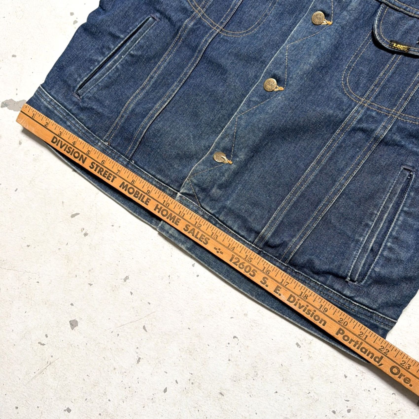 Lee VINTAGE Lee Storm Rider Jacket Denim Trucker Lined USA 46L Men Blue Leather? Size US S / EU 44-46 / 1 - 3 Thumbnail