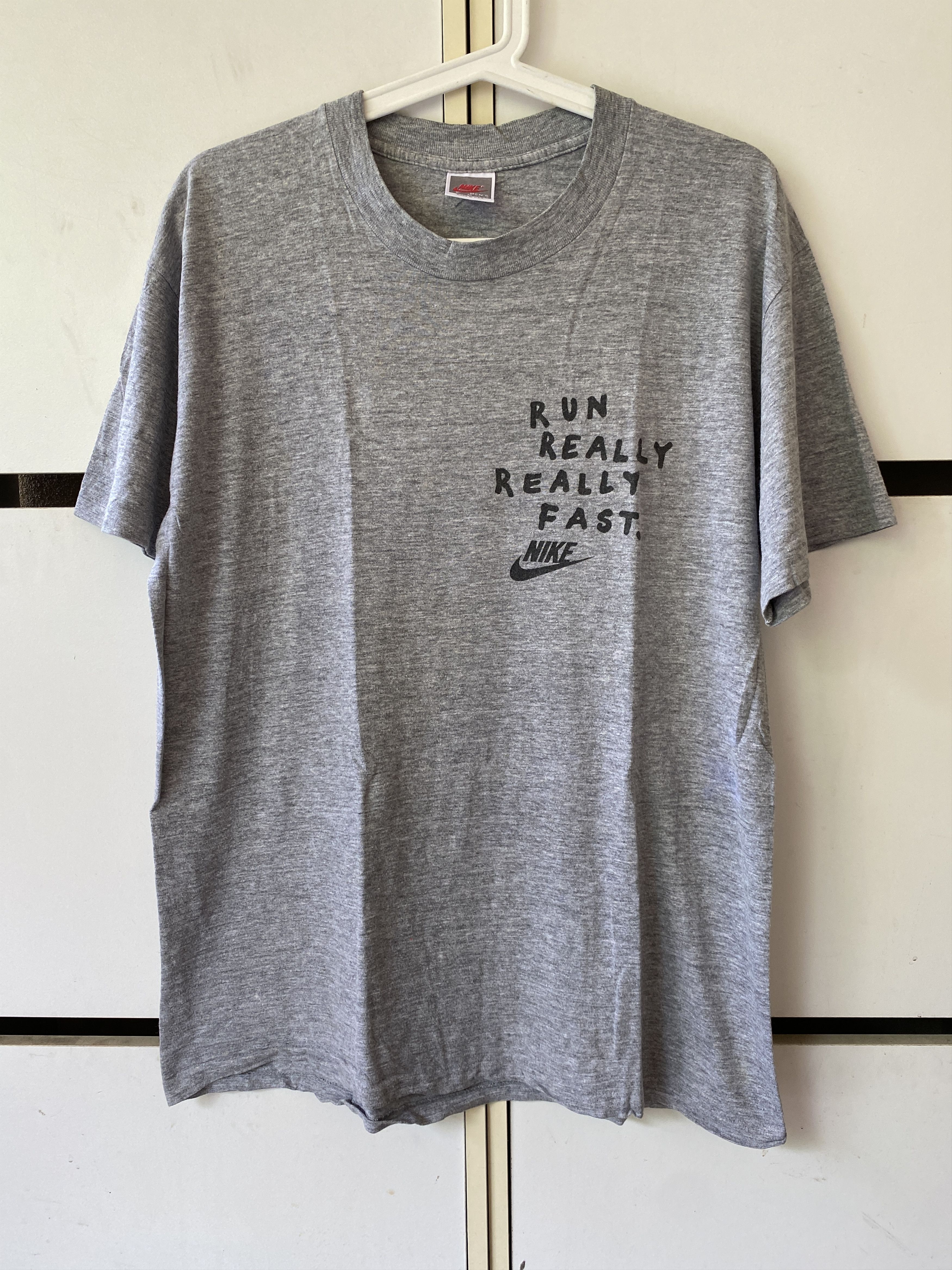 Vintage VINTAGE 90'. NIKE 'RUN REALLY REALLY FAST' T SHIRT Size US M / EU 48-50 / 2 - 2 Thumbnail