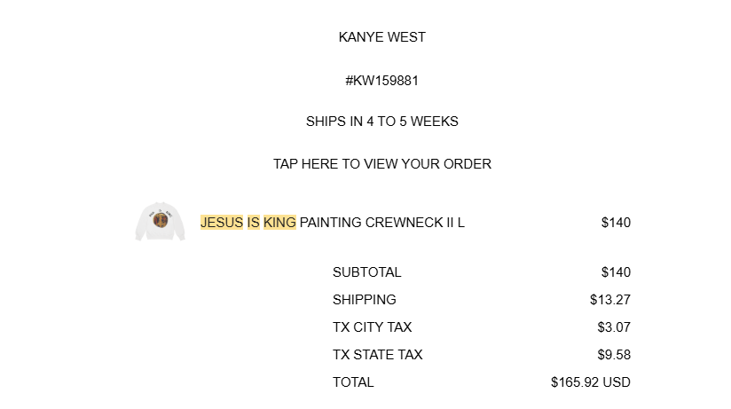 Kanye West RARE KANYE WEST JESUS IS KING CREW NECK Size US L / EU 52-54 / 3 - 3 Thumbnail