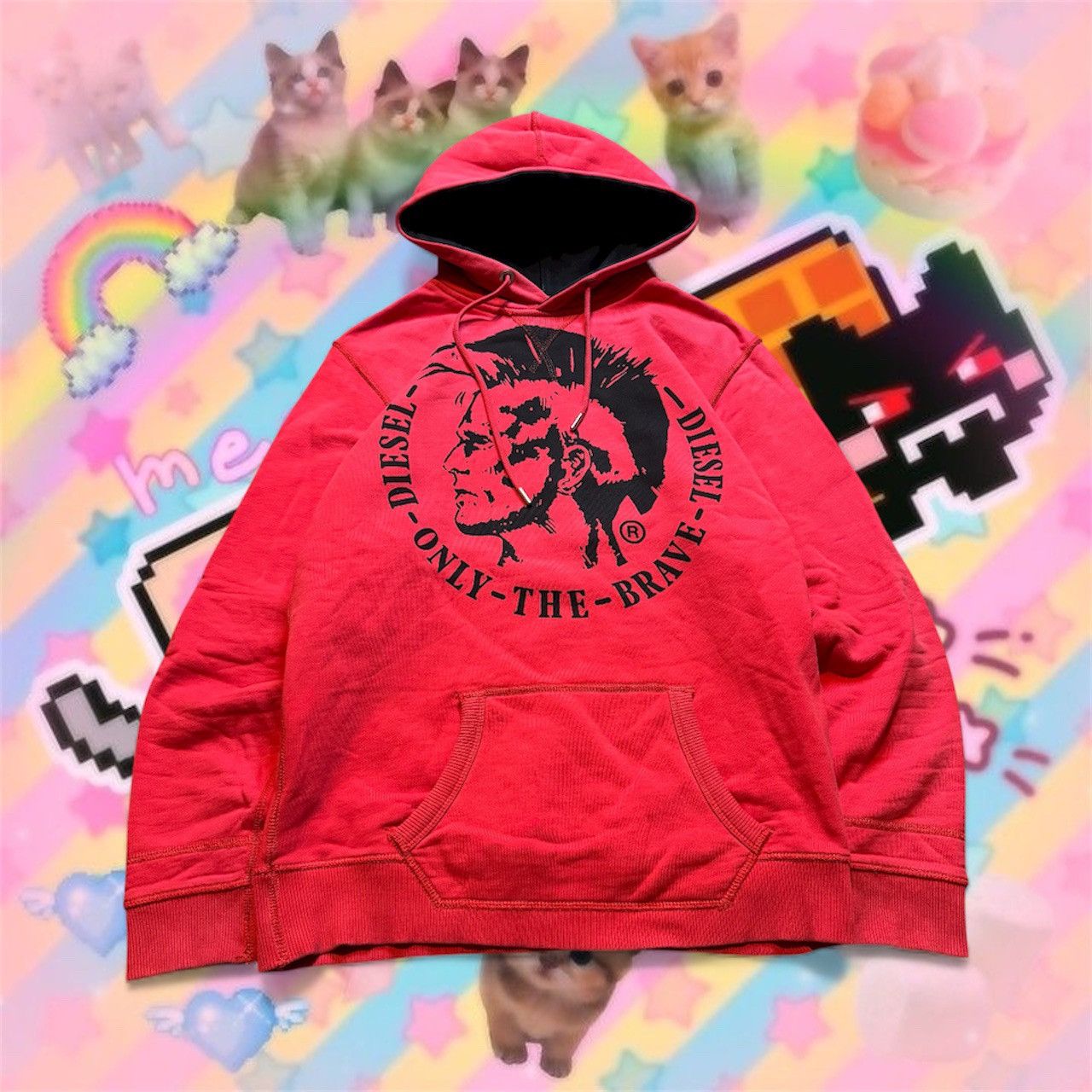 Diesel diesel industries only the brave native red hoodie size xs Size US XS / EU 42 / 0 - 1 Thumbnail