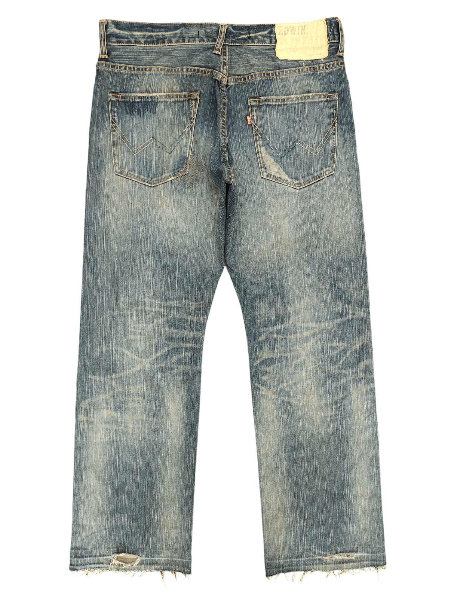 Kapital Loose Jeans Edwin XV-S Clawmark Distress Faded Denim Jeans Size US 32 / EU 48 - 11 Thumbnail