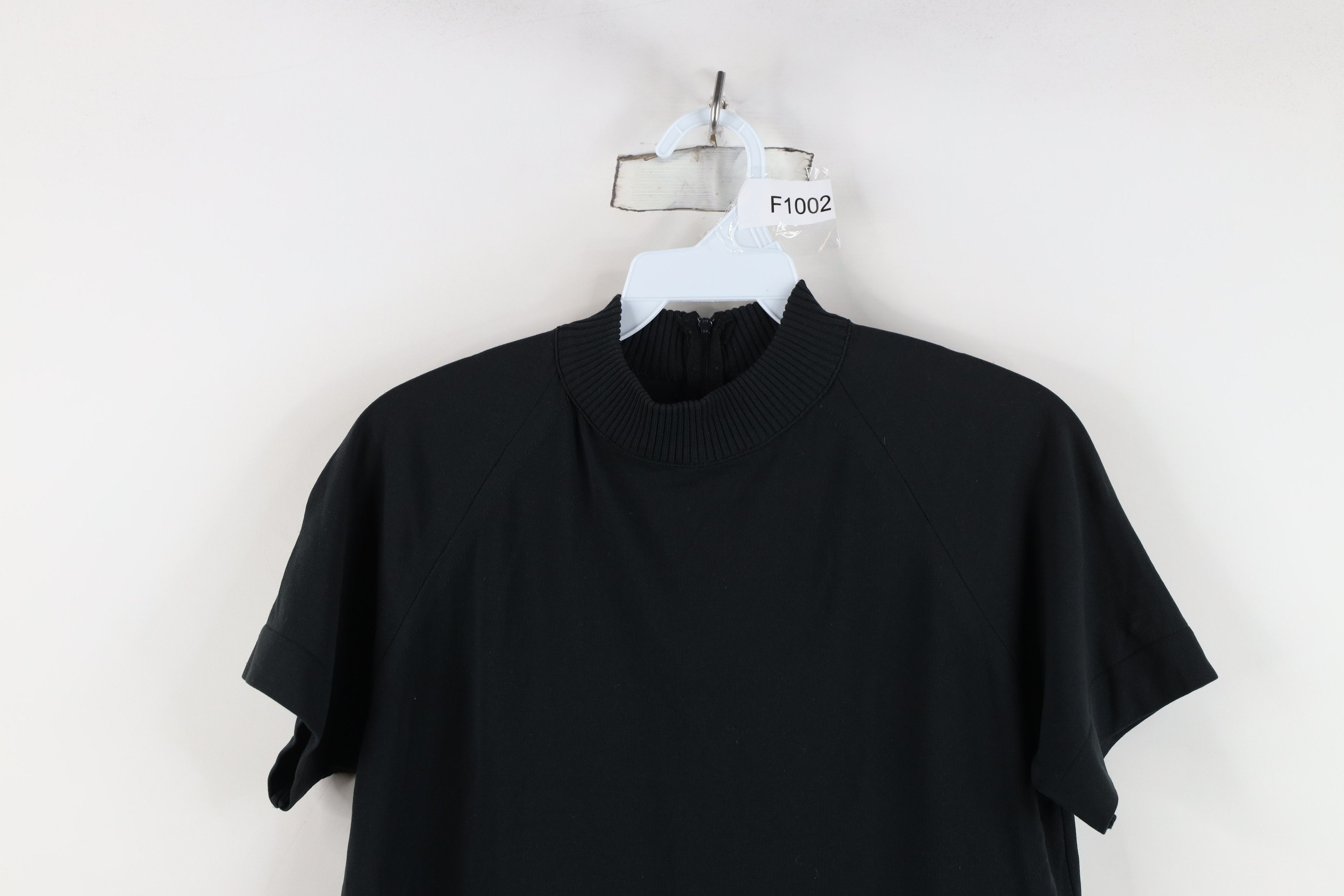 Vintage Vintage 50s 60 Ban Lon Faded Back Zip Knit T-Shirt Black USA Size S / US 4 / IT 40 - 2 Thumbnail
